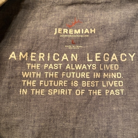 Jeremiah American Legacy Tan cotton lined Blazer flap pockets Mens Size Large L - Picture 3 of 11